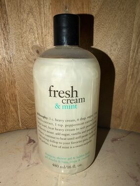 Philosophy Fresh Cream & Mint Shampoo, Shower Gel & Bubble Bath 480 mL/16 fl oz